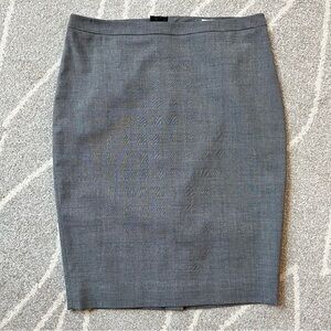 Mexx Metropolitan Black and White Microplaid Houndstooth Pencil Skirt